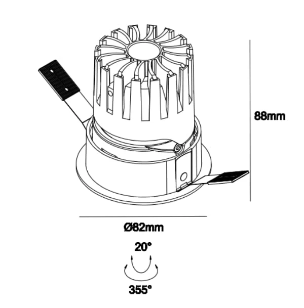 Low Glare Hotel Downlight , Flush Mount Round Light , Dimmable Smart Lighting Supplier | Sincerelux